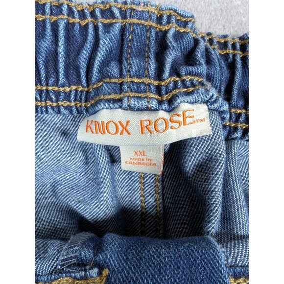 Knox Rose Jeans Womens Size XXL Denim Elastic Waist High Rise Straight Leg - Picture 2 of 11
